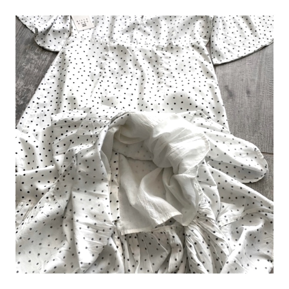Billabong White Polka Dot Midi Dress - Picture 12 of 13